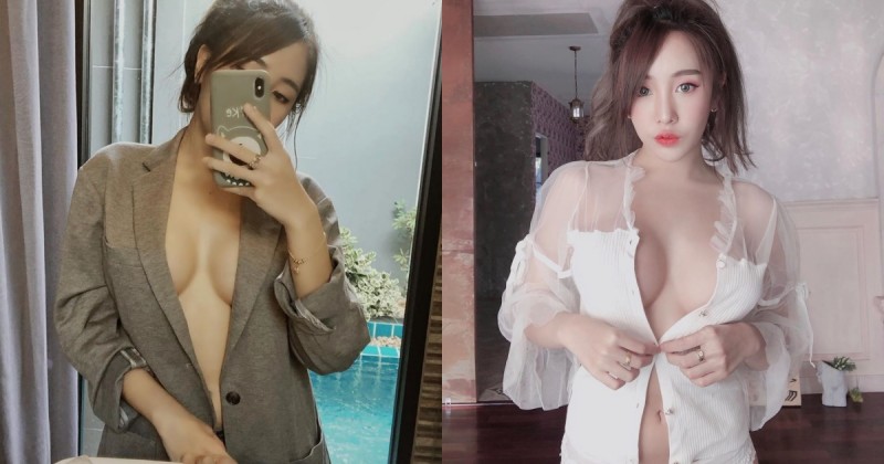 中空才是正義！「白皙巨乳妹」穿衣服就愛露奶，日常不穿bra只是小意思！【EV棋牌】-EV棋牌