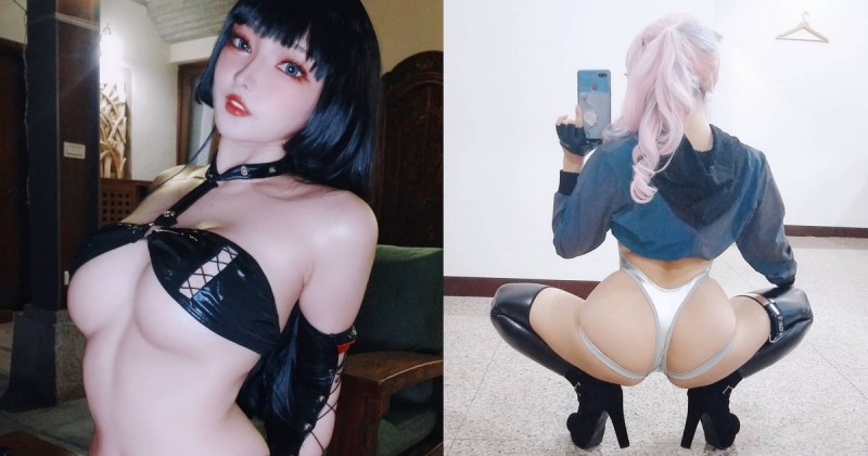 在台日本妹「秀奈」挺白嫩巨乳玩cosplay！超大膽姿勢讓人好想色色！【EV棋牌】-EV棋牌