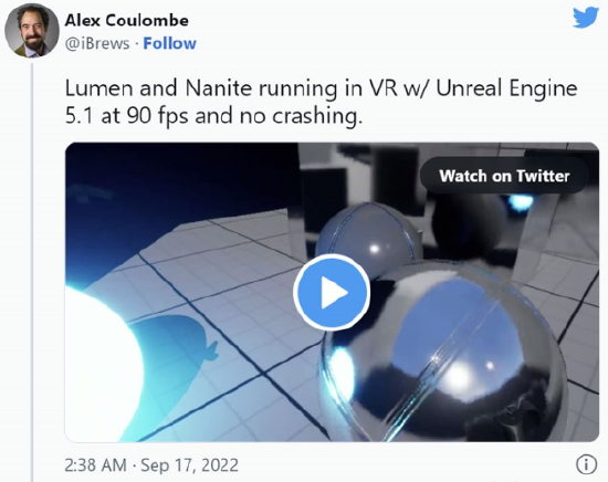 虚幻引擎 5 的 Nanite 和 Lumen 现可用于 VR【EV棋牌】-EV棋牌