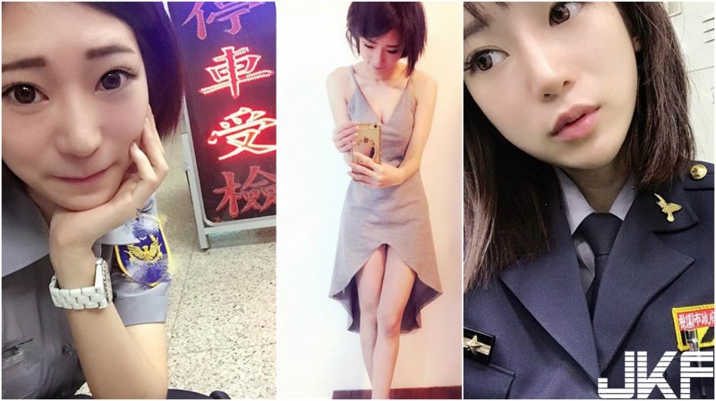 出沒在桃園！大眼正妹警察「Angel Lin」，制服底下竟有嫩白酥胸＋極細蠻腰：拜託逮捕我！【EV棋牌】-EV棋牌