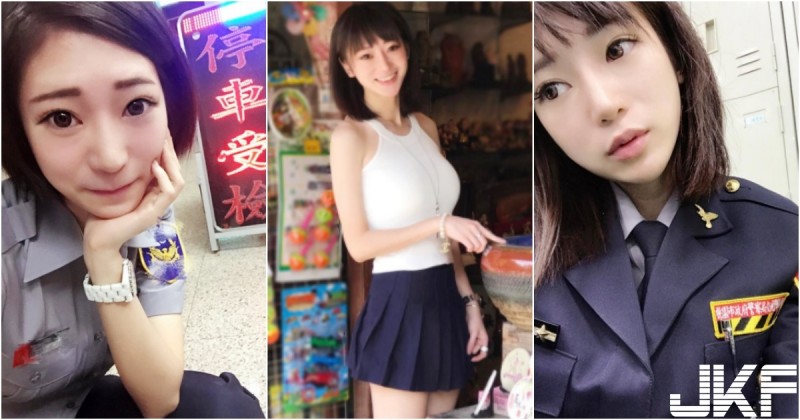 她在桃園！「大眼正妹女警」太甜美！制服下隱藏版「白嫩美乳」讓人大喊：想被攔查！【EV棋牌】-EV棋牌