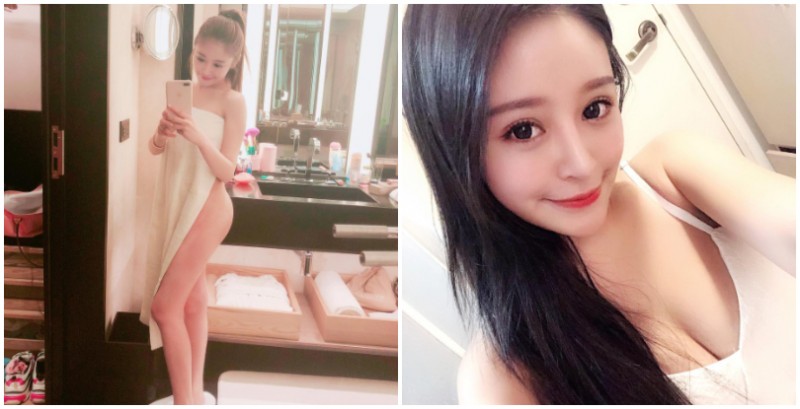 洗澡前也要自拍！「爆乳正妹」脫光衣服只圍一條浴巾，長腿美臀一覽無遺！【EV棋牌】-EV棋牌