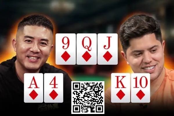 【EV扑克】A嗨同花撞上同花顺，两人抡出一个3000bb+底池！！！【EV棋牌】-EV棋牌