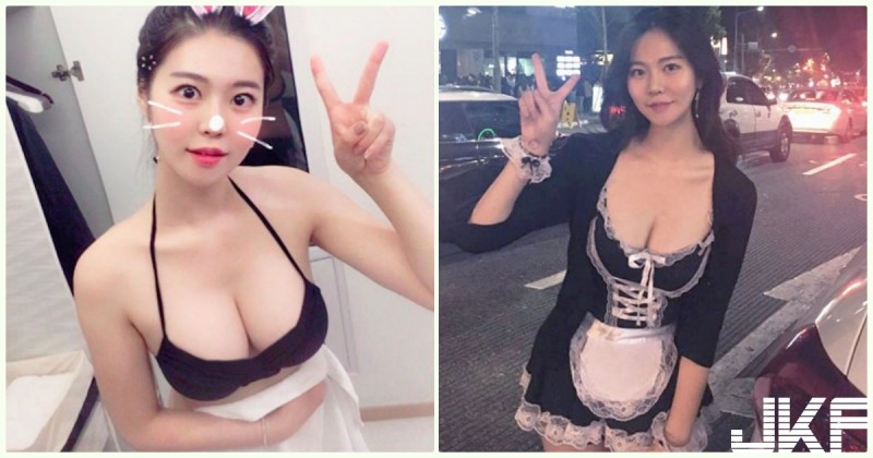 好胸！飲料店捕捉「黑衣奶妹」爆乳女僕太犯規！豪大大的「銷魂乳量」畫面逼死人…【EV棋牌】-EV棋牌