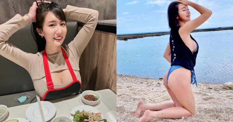 超兇正妹「爆乳吃海底撈」，胸口挖洞秀「雪白深溝」，光看就口水直流！【EV棋牌】-EV棋牌