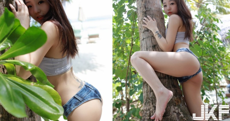 暗黑版小荳荳！？純真少女穿「齊逼熱褲」攀大樹，「緊緊貼合」的畫面讓人好熱啊！【EV棋牌】-EV棋牌