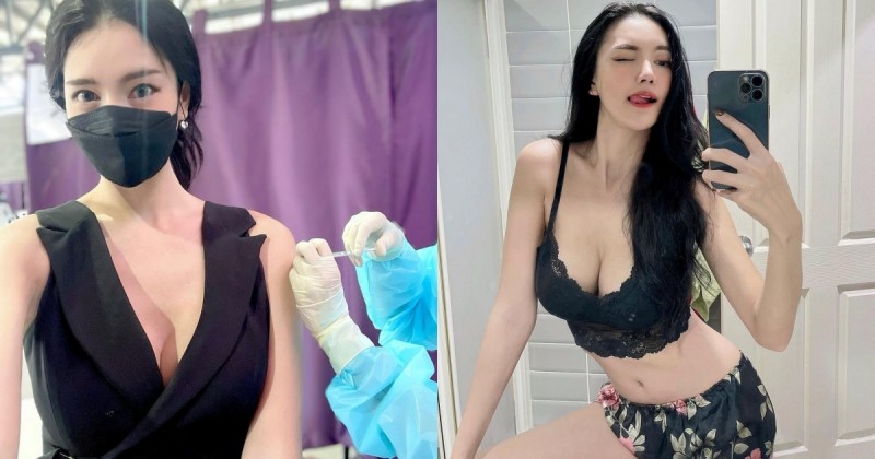 「白皙巨乳妹」打疫苗自拍也超正！「女神級臉蛋」和細腰長腿誰能不心動！【EV棋牌】-EV棋牌