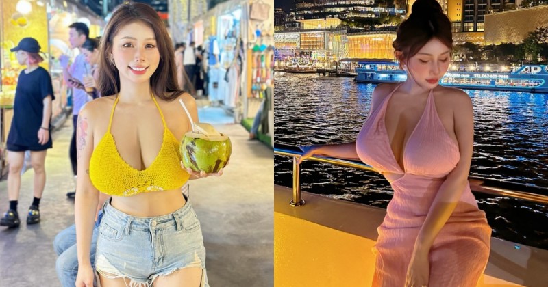 泰大啦！巨乳女神「艾妃」比基尼度假，胸前兩粒比椰子還要雄偉！【EV棋牌】-EV棋牌