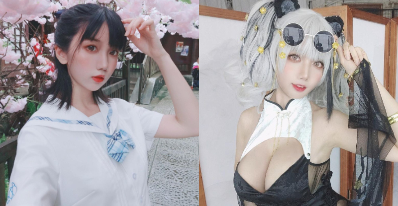 殺很大！制服美少女身材超出預期　Cosplay裝扮完全藏不住殘暴乳量【EV棋牌】-EV棋牌